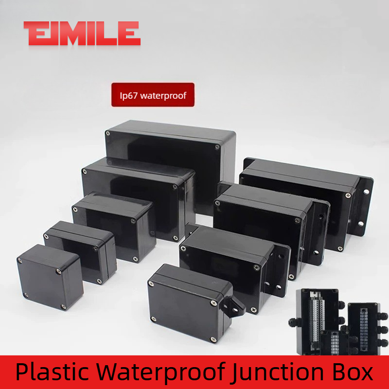 Outdoor Power Supply Box - Type F Zwarte waterdichte aansluitdoos Techniek