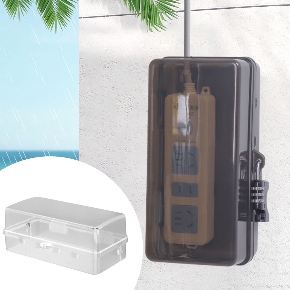 Outdoor Power Lead Cover - Draagbare kunststof stekkerdoos Waterdicht Anti-diefstal verlengsnoerhoes
