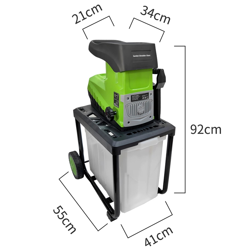 Garden Shredder Chipper - 2800W krachtige tuinhakselaar, hout- en takkenversnipperaar,