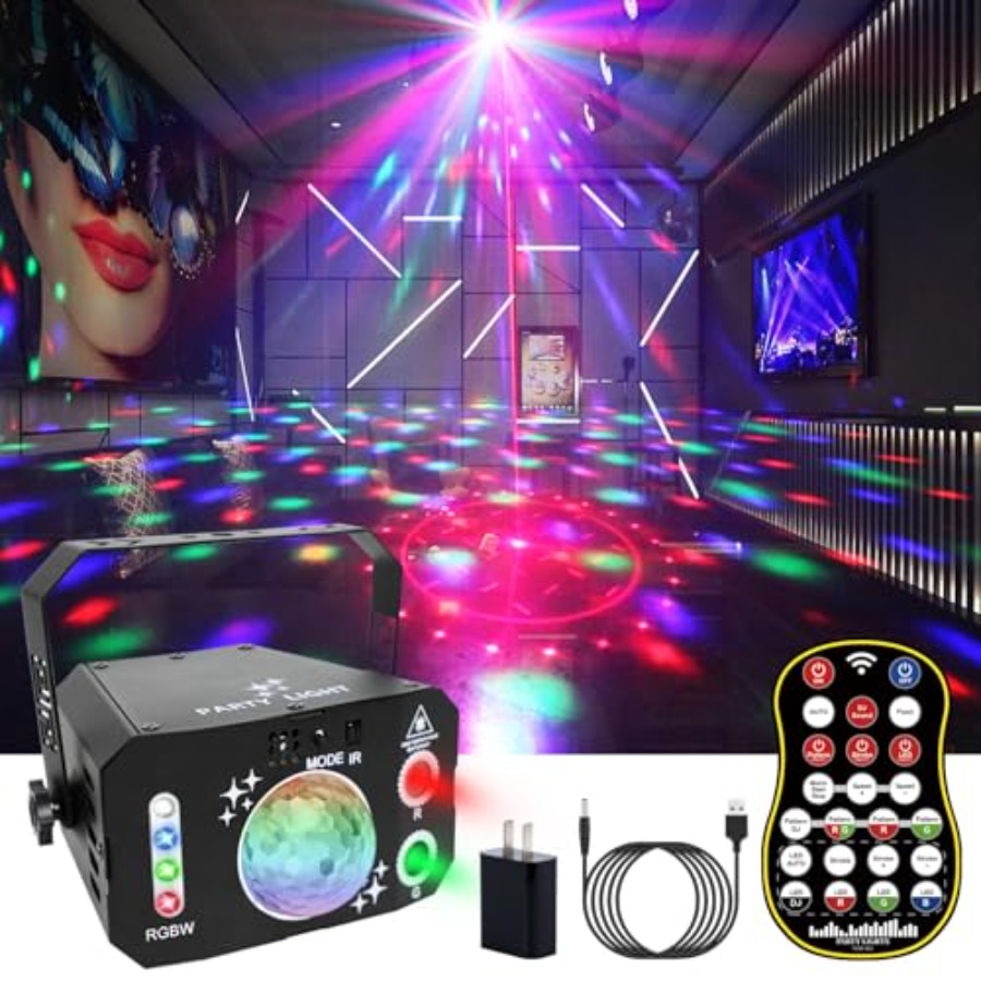 Outdoor Solar Power Xmas Lights - 7 Lens Disco Ball Lampen USB-aangedreven