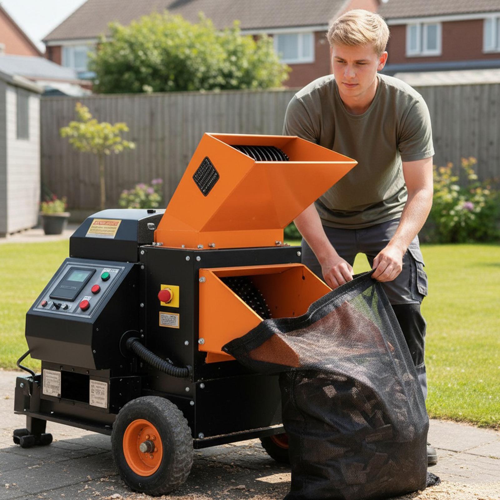 Garden Shredder Chipper - Houtversnipperaar Shredder Tas Mesh Houder Tote