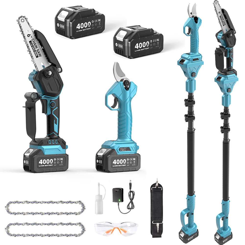 Pole Saw Cordless - Taskstar 3-in-1 Borstelloze Telescopische Snoeischaar &
