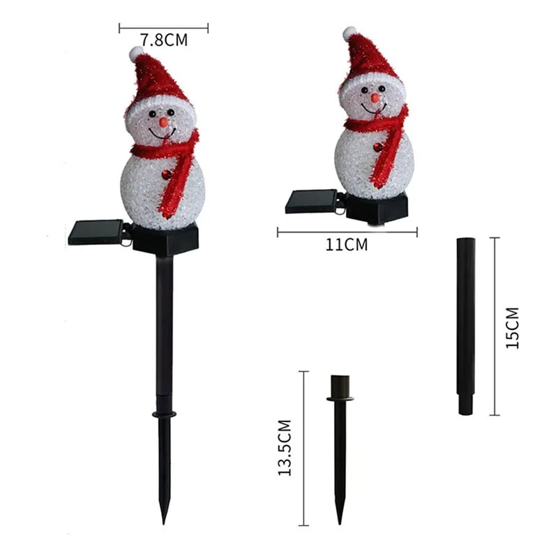 2LED sneeuwpop zonne-tuinlicht - Outdoor Solar Power Xmas Lights recensie en prijs