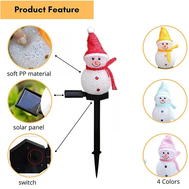 2LED sneeuwpop zonne-tuinlicht - Outdoor Solar Power Xmas Lights recensie en prijs