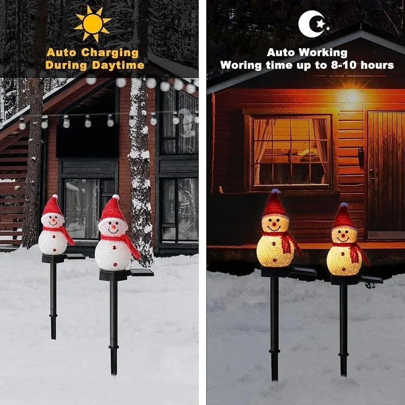 2LED sneeuwpop zonne-tuinlicht - Outdoor Solar Power Xmas Lights recensie en prijs