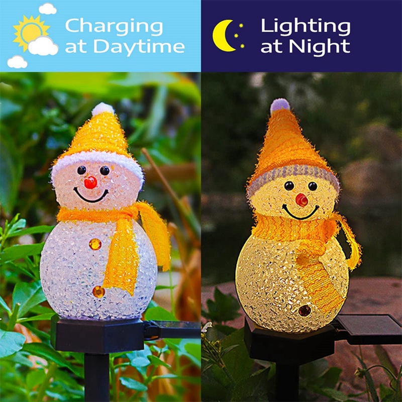 LED Sneeuwpop Solar Garden Lig - Outdoor Solar Power Xmas Lights recensie en prijs