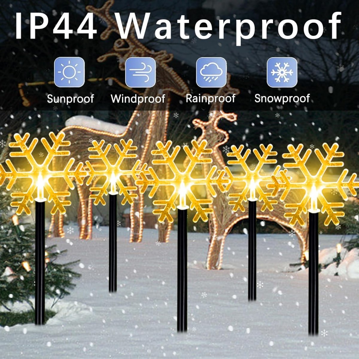 5 stuks kerstpadverlichting wa - Outdoor Solar Power Xmas Lights recensie en prijs