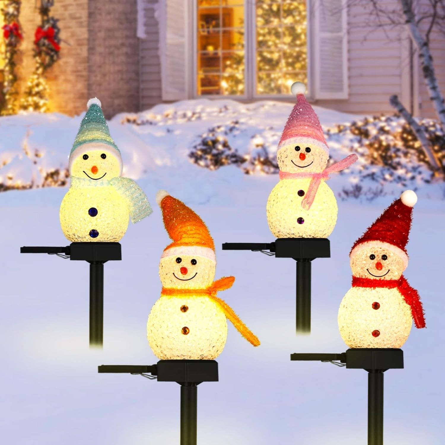 LED Sneeuwpop Solar Garden Lig - Outdoor Solar Power Xmas Lights recensie en prijs