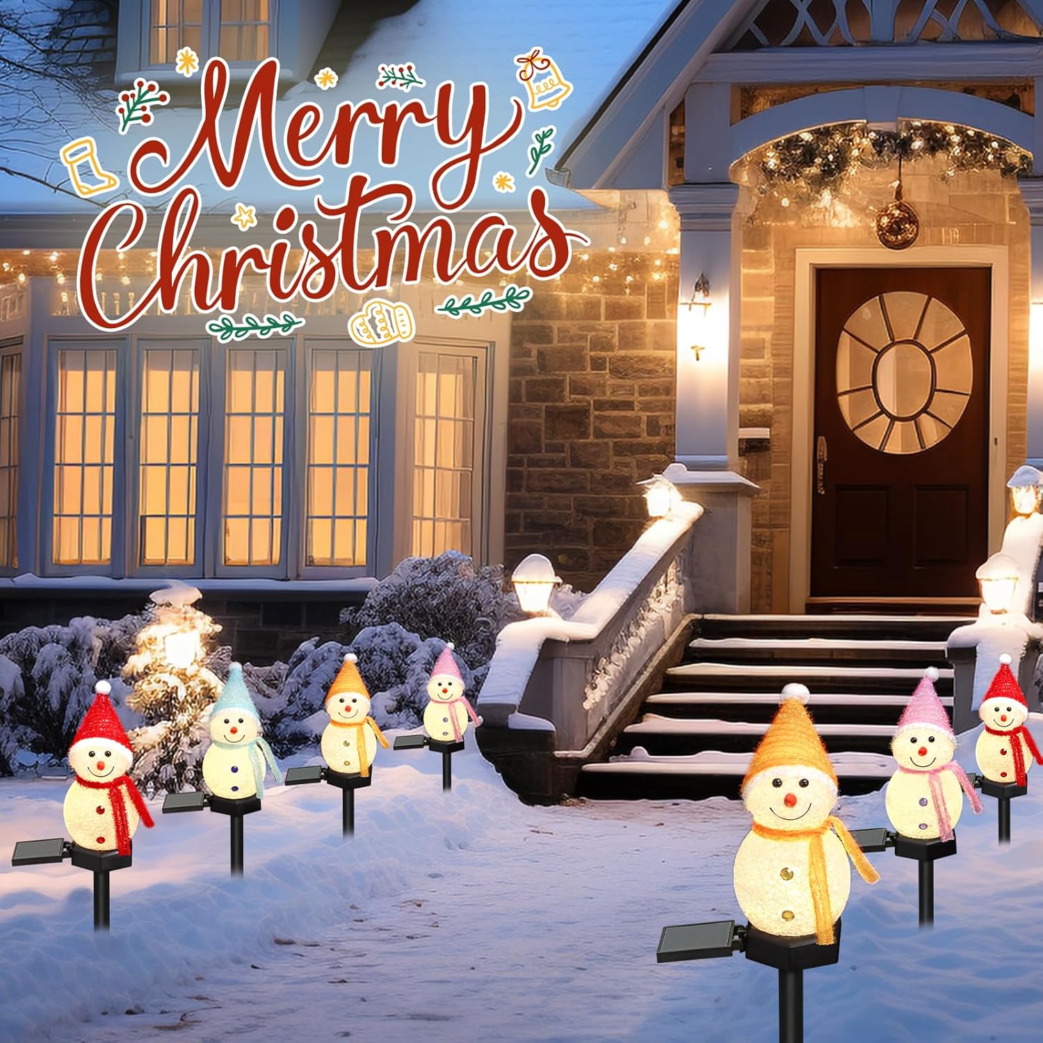 LED Sneeuwpop Solar Garden Lig - Outdoor Solar Power Xmas Lights recensie en prijs