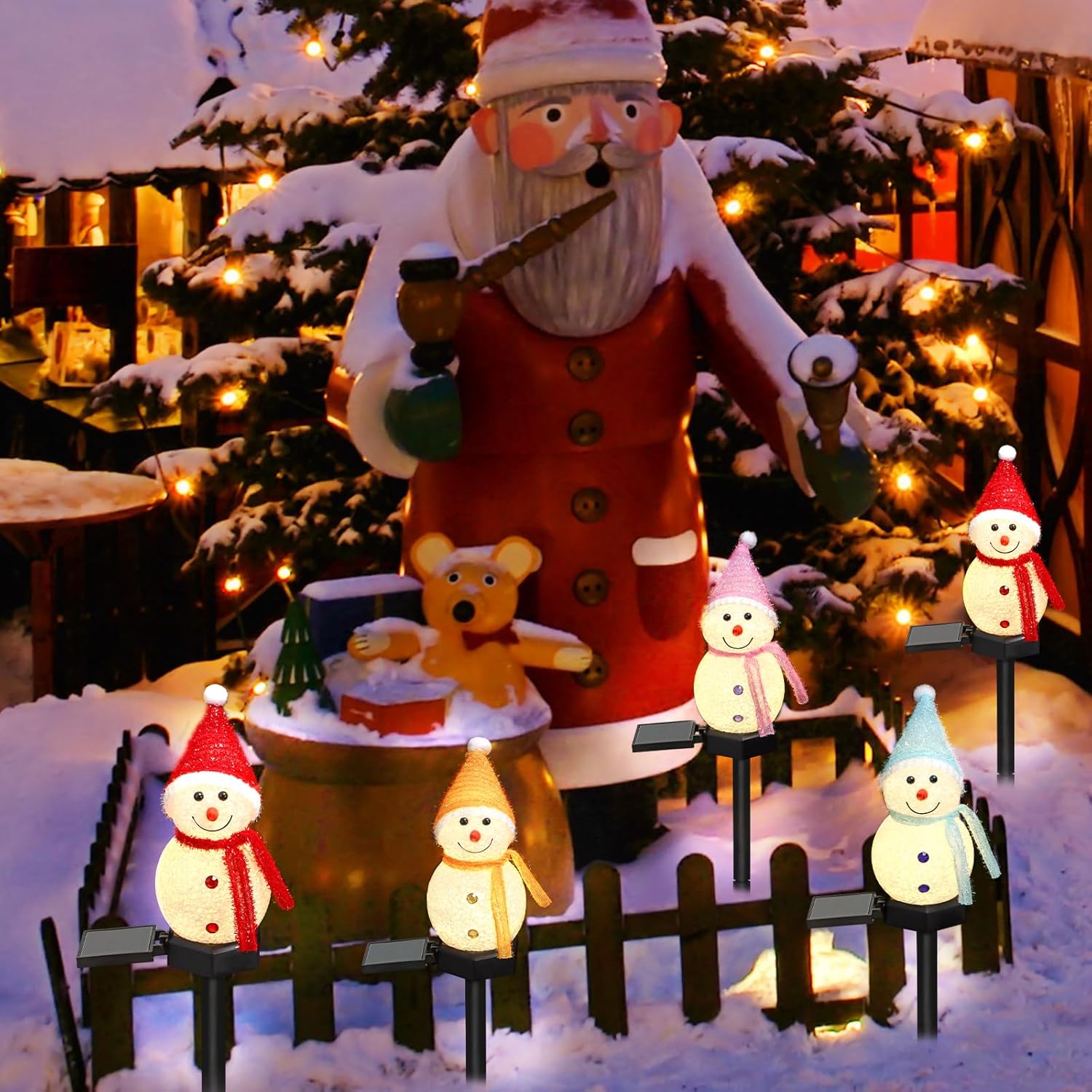LED Sneeuwpop Solar Garden Lig - Outdoor Solar Power Xmas Lights recensie en prijs