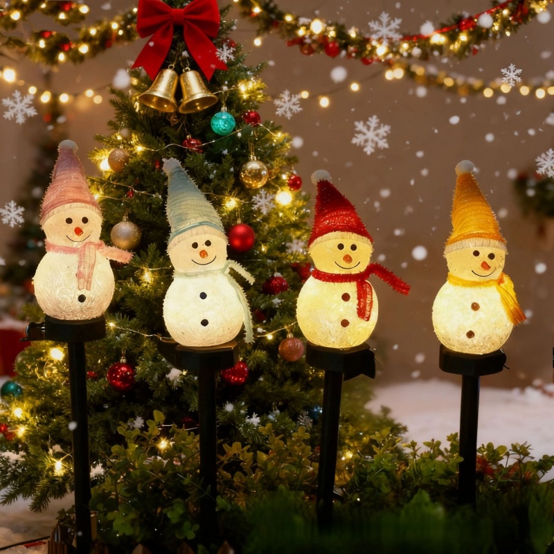 LED Sneeuwpop Solar Garden Lig - Outdoor Solar Power Xmas Lights recensie en prijs