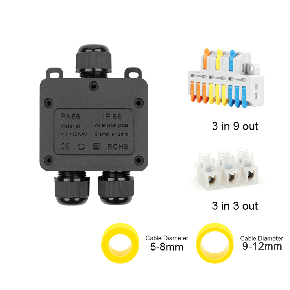 IP68 waterdichte aansluitdoos  - Outdoor Power Supply Box recensie en prijs