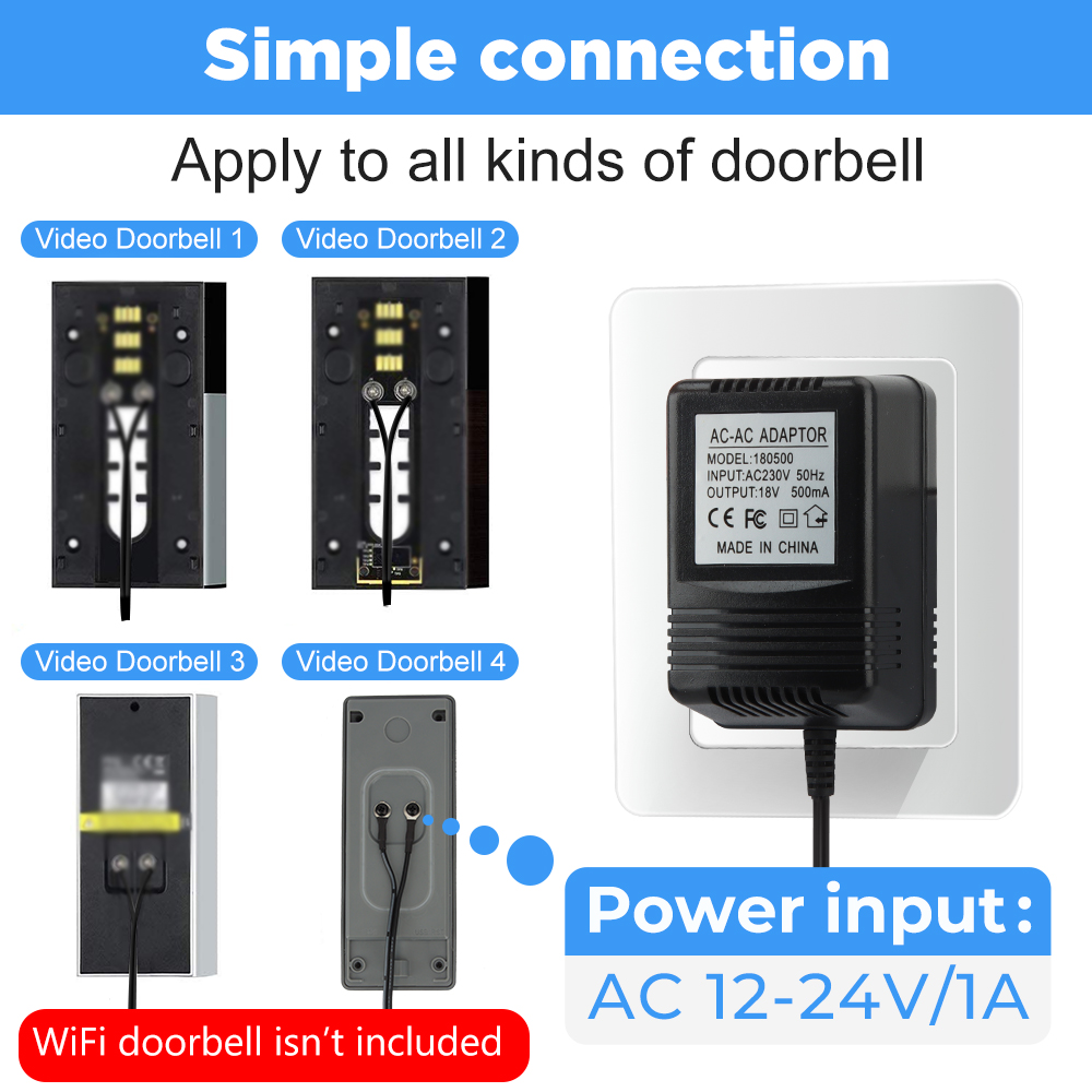 US UK EU Plug 18V AC naar DC T - Outdoor Power Adapter Ring recensie en prijs