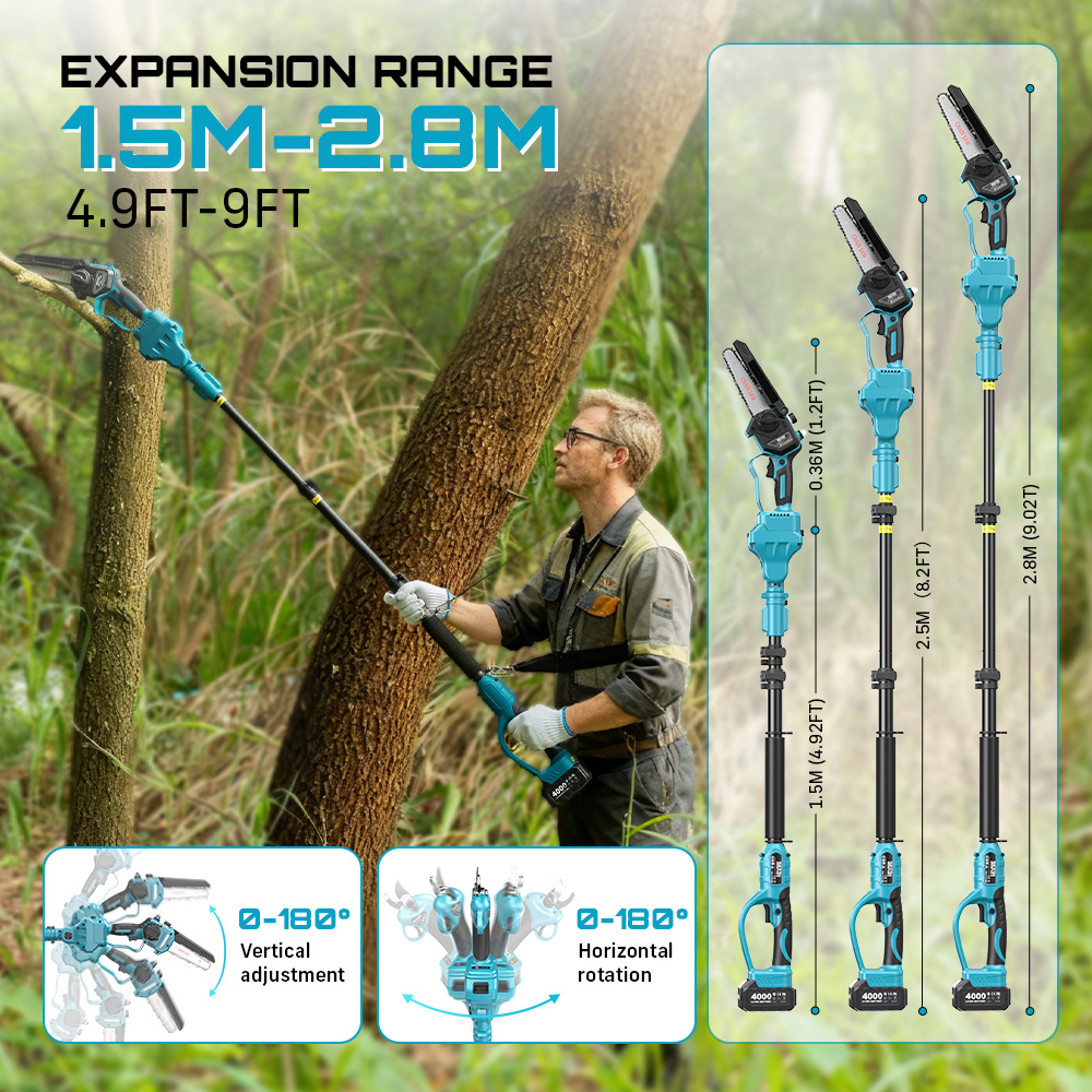 SEESII 3-in-1 borstelloze draa - Pole Saw Cordless recensie en prijs