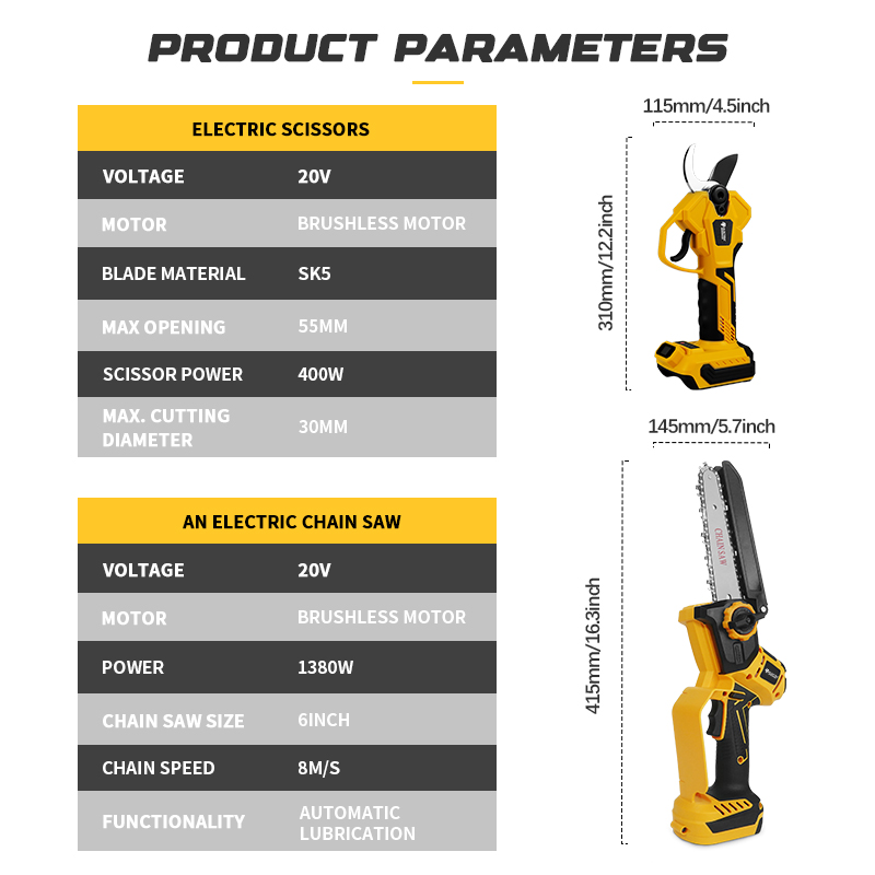 Borstelloze 6 Inch Elektrische - Pole Saw Cordless recensie en prijs