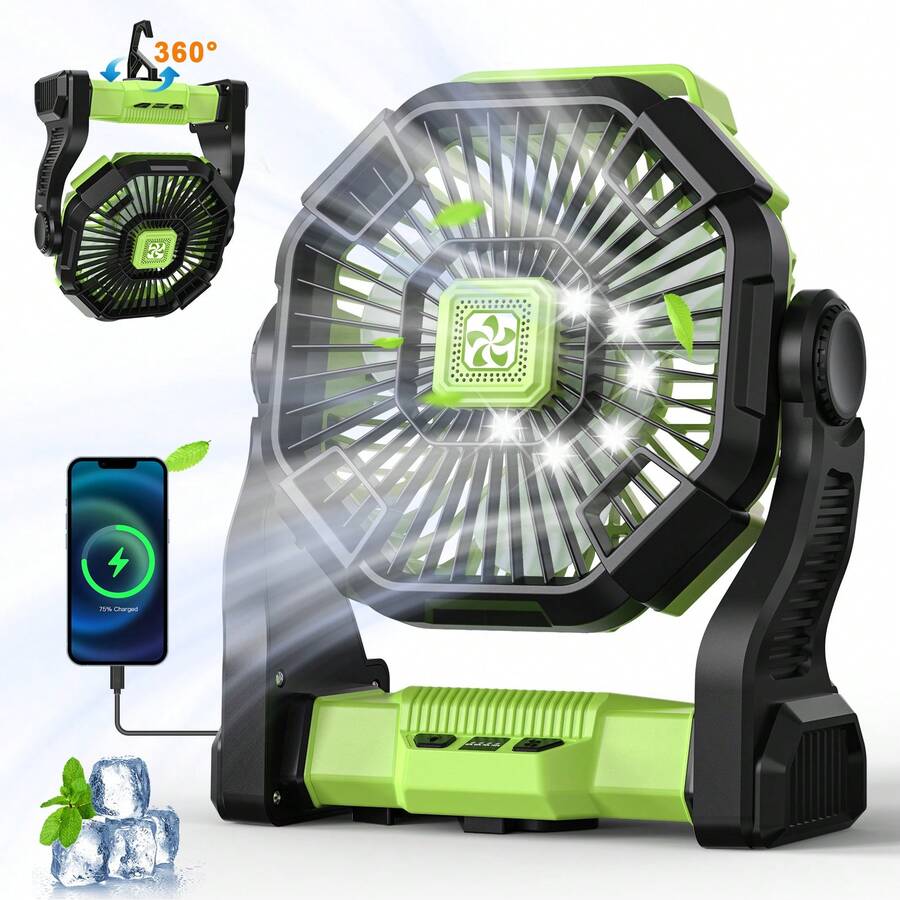 20000mAh draagbare ventilator  - Outdoor Power Timer recensie en prijs
