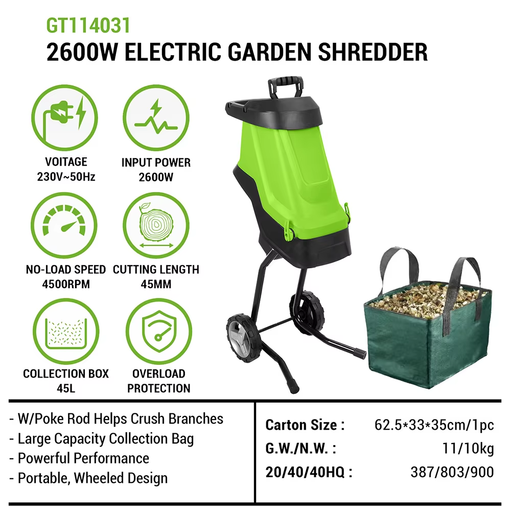 Elektrische tuinversnipperaar  - Garden Shredder Chipper recensie en prijs