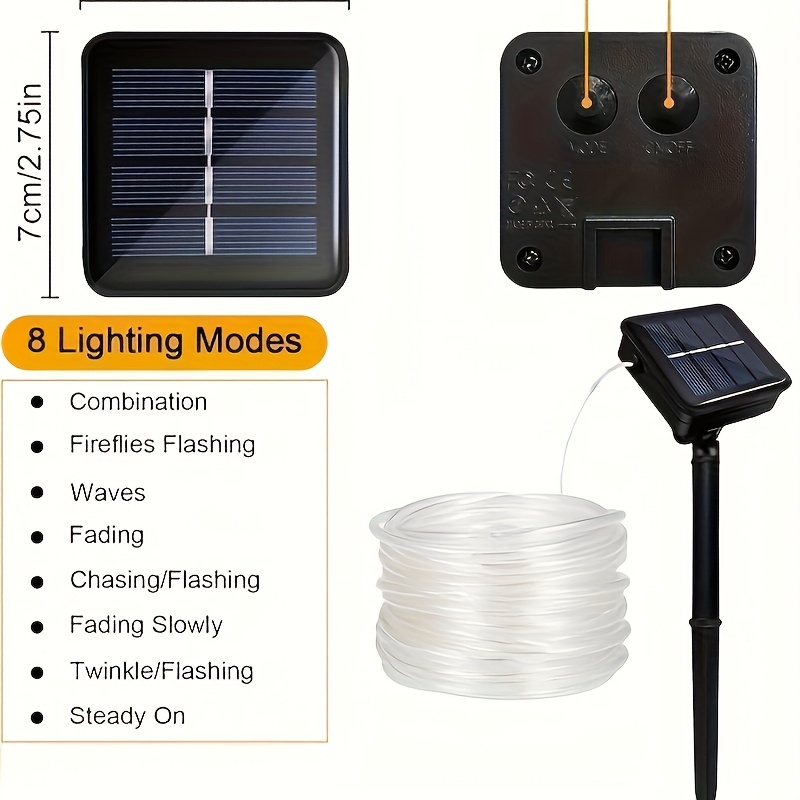 Solar Rope Light 8-modus water - Outdoor Solar Power Xmas Lights recensie en prijs